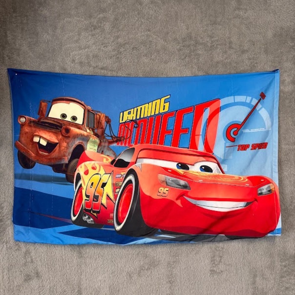 Disney Pixar Cars 3 Reversible Pillowcase Lightning McQueen Mater Jackson Storm